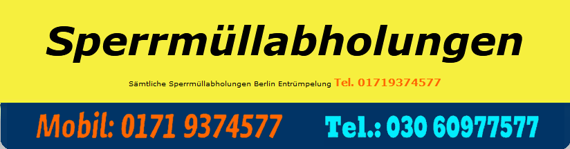 Sperrmüllabholung am Sonntag
